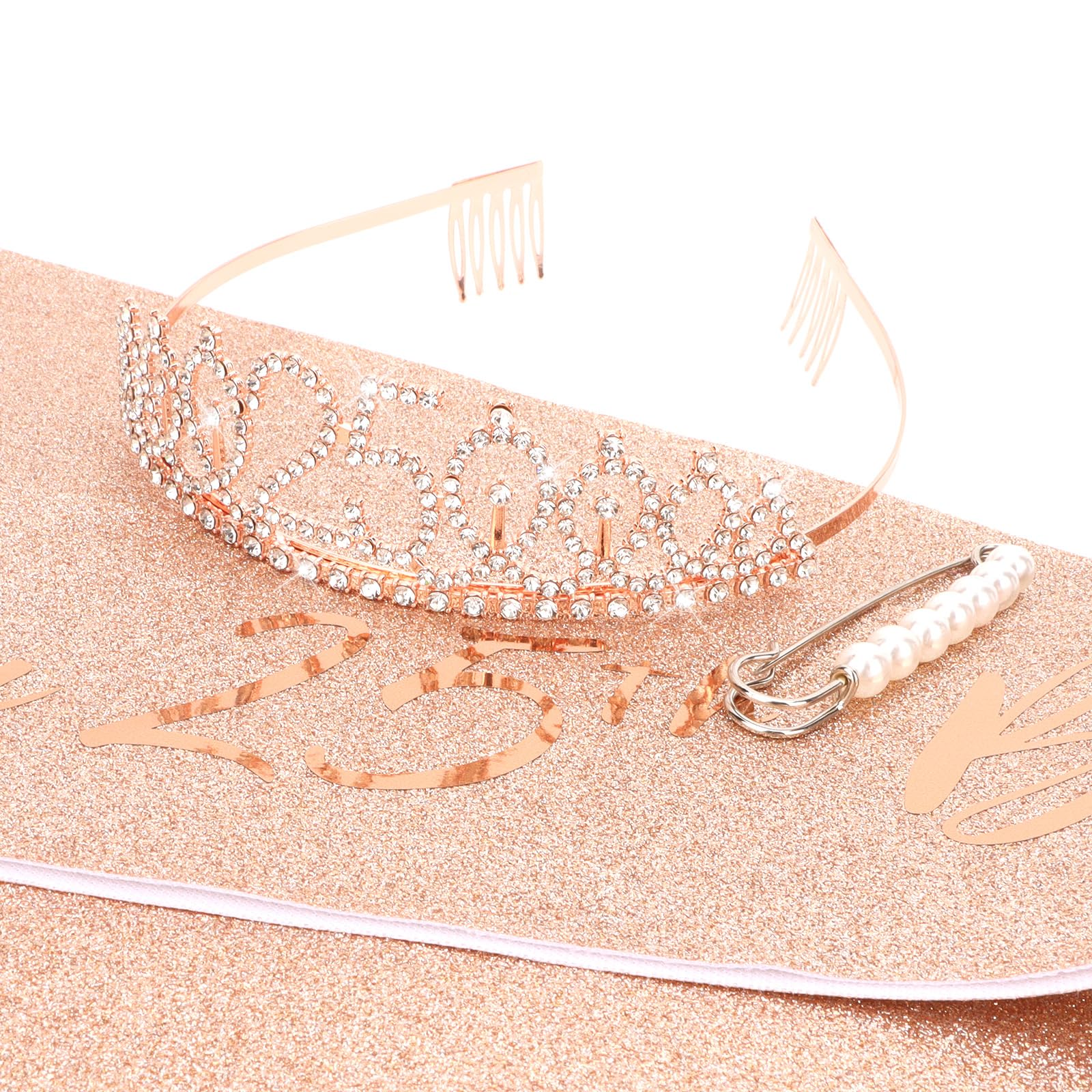 CIEHER crown and sash in party setting, perfect for birthday photos
