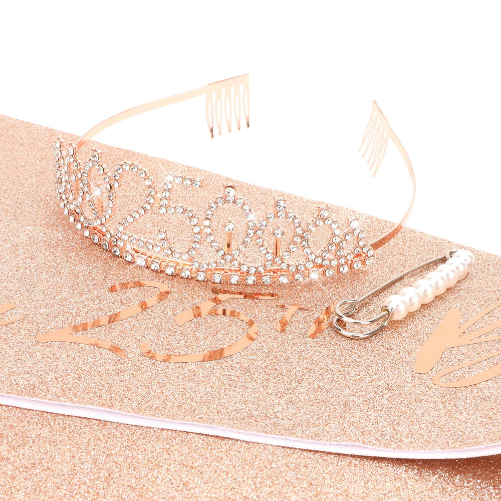 CIEHER crown and sash in party setting, perfect for birthday photos