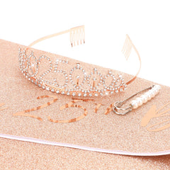CIEHER crown and sash in party setting, perfect for birthday photos