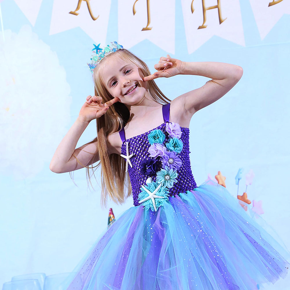 CIEHER mermaid crown styled in hair showing elegant party-ready finish