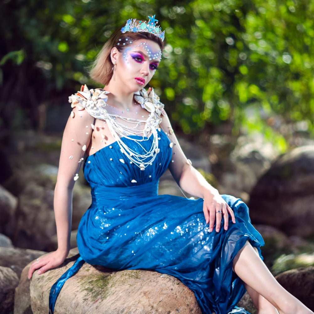 CIEHER mermaid crown held in hand to show scale and lightweight benefit
