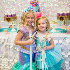 CIEHER mermaid crown worn by girl at party, enhances birthday photos