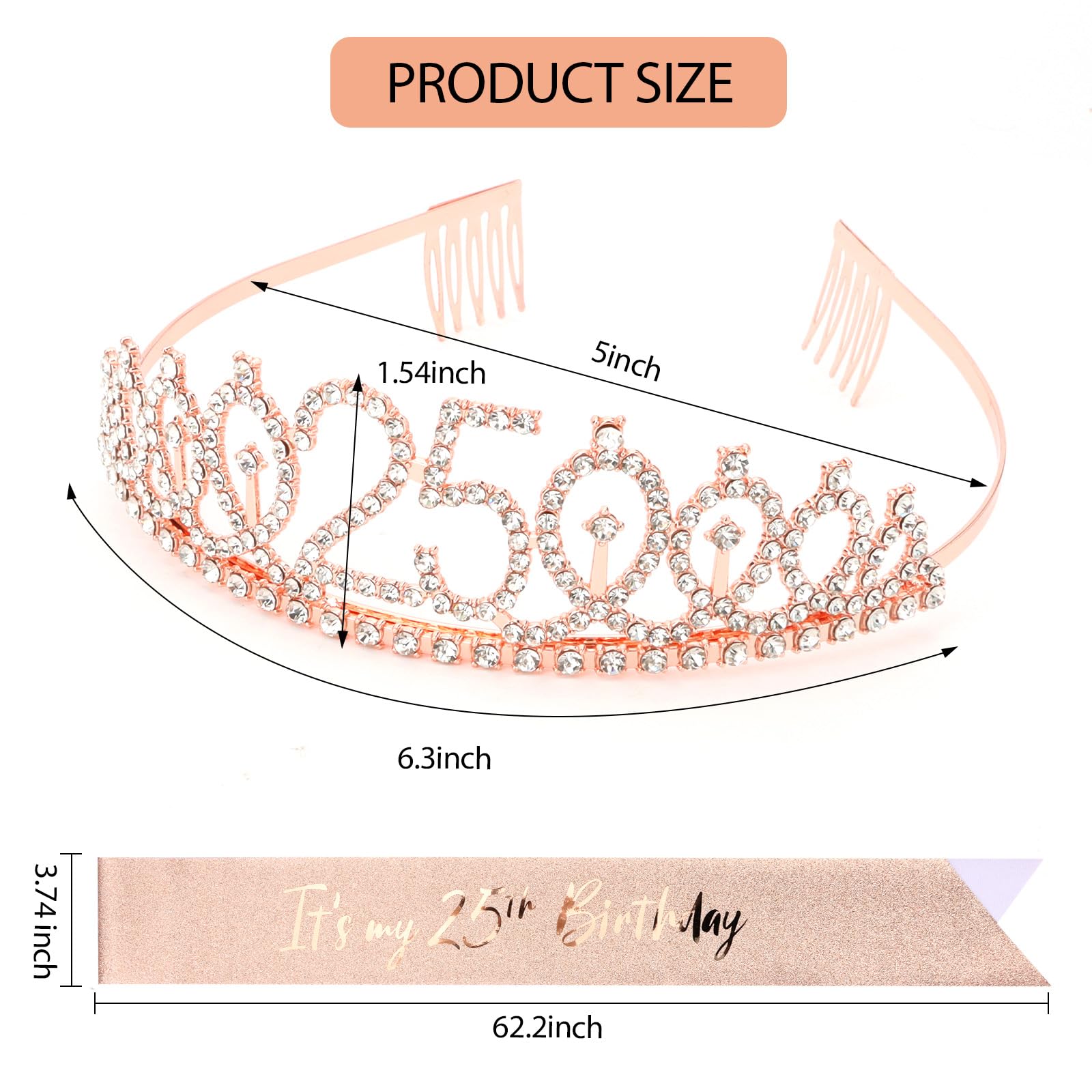 CIEHER sash draped over gown, adds photo-ready rose gold accent