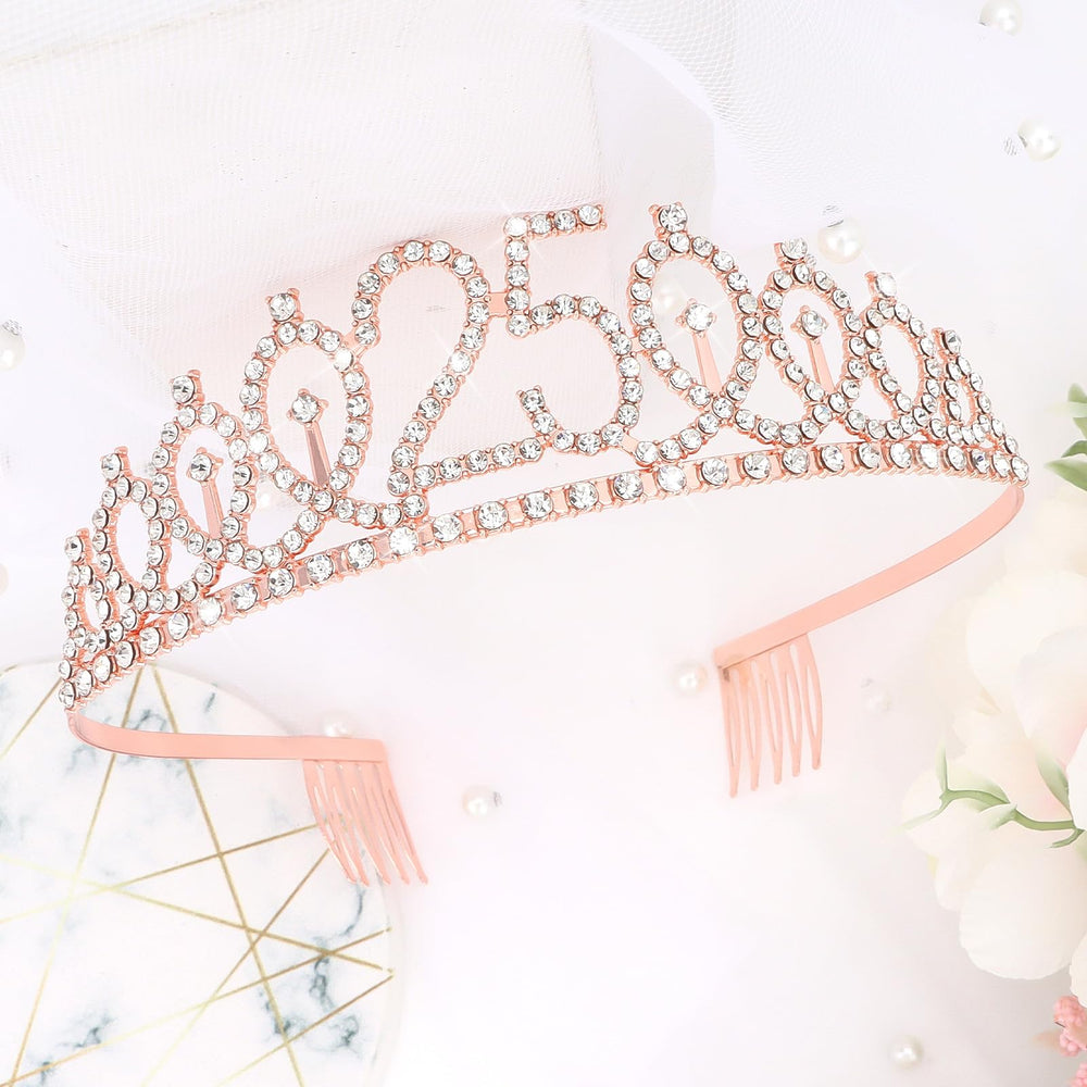 CIEHER tiara worn in styled hair, secure fit for celebrations