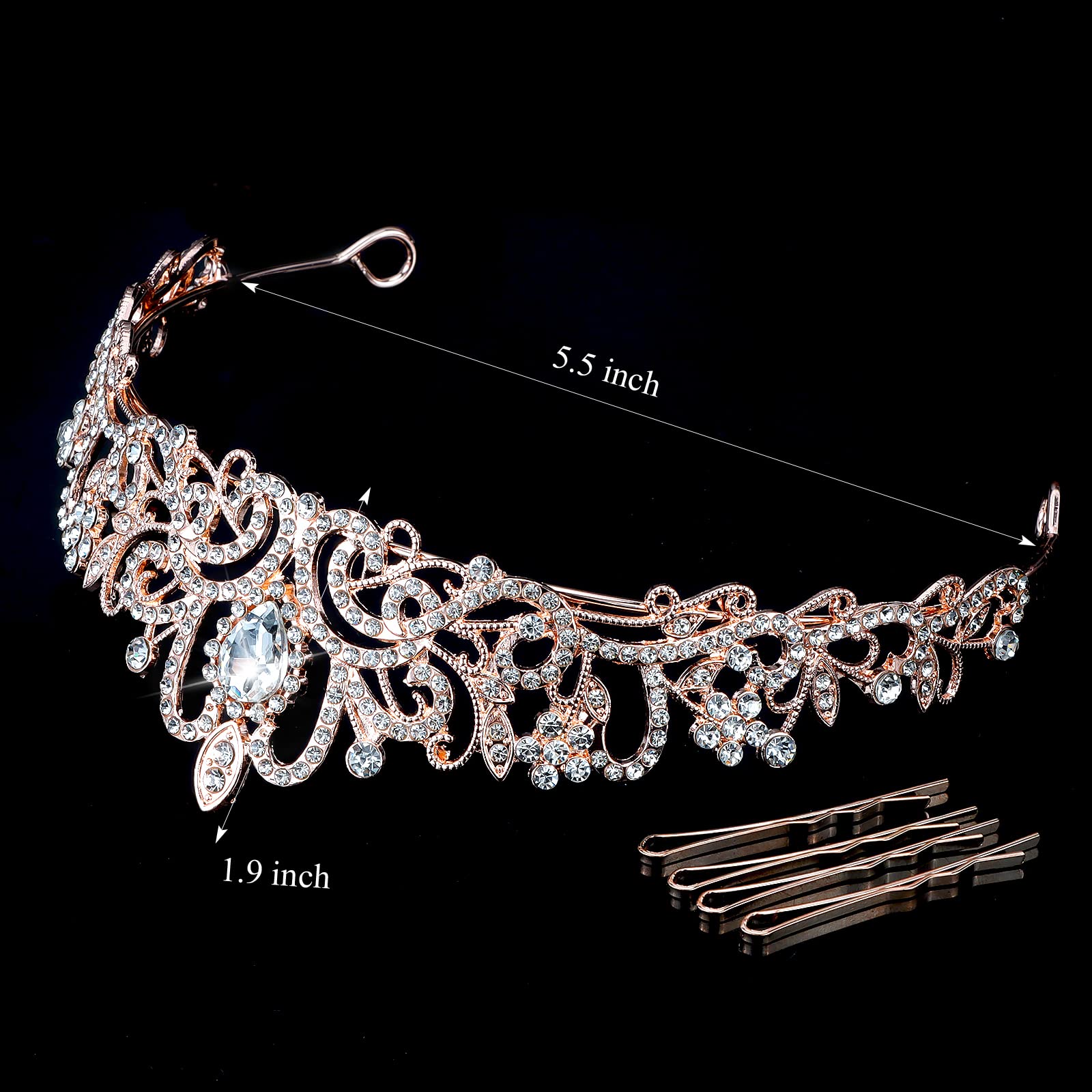 CIEHER tiara paired with veil and gown showing bridal coordination benefit