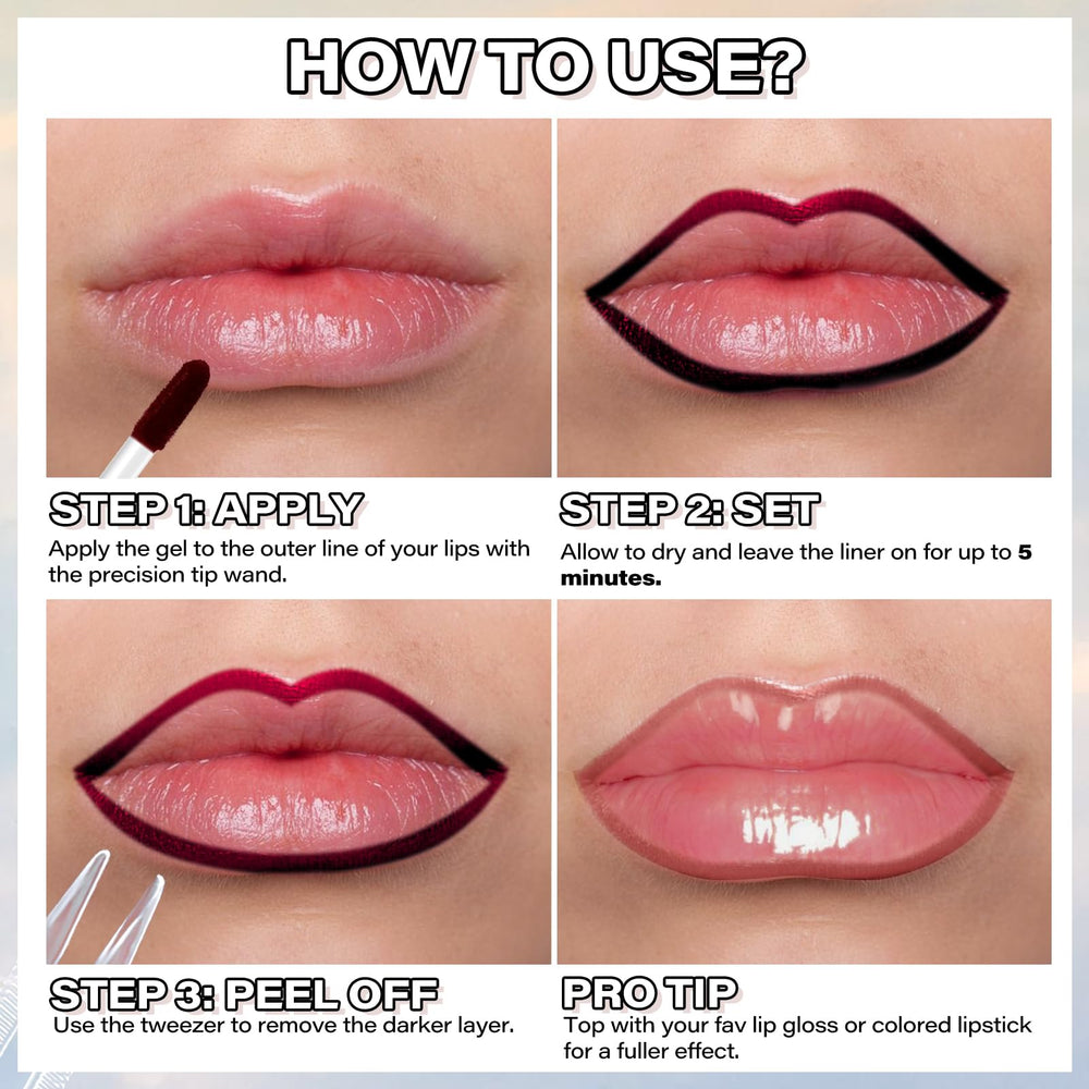 Cilrofelr before and after lips showing long-lasting effect