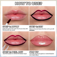 Cilrofelr before and after lips showing long-lasting effect
