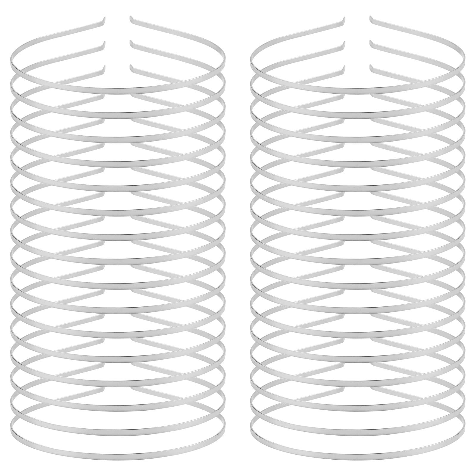 Cinaci silver headbands front packaging showing 30-piece set and neat arrangement