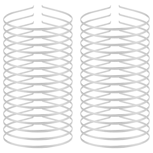 Cinaci silver headbands front packaging showing 30-piece set and neat arrangement