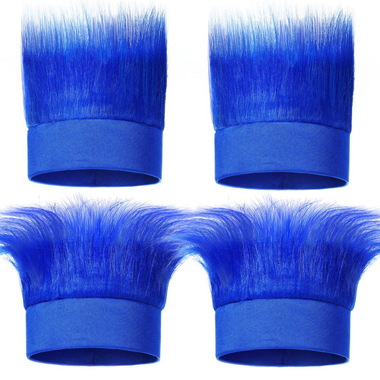 Cindeer blue headband front view showing bold vertical hair and instant party appeal