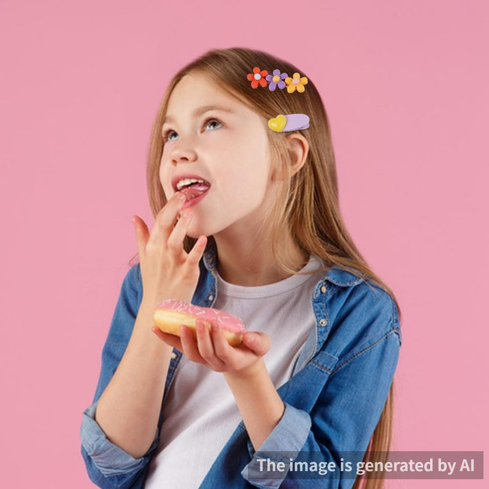 CISMARK clip in girl's hair demonstrating secure hold and gentle grip