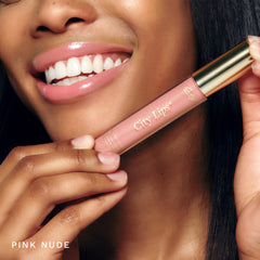 City Beauty City Lips applied on model lips demonstrates visible shine and fuller look