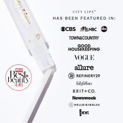 City Beauty City Lips inside a handbag showing travel-ready gloss and quick touch-ups