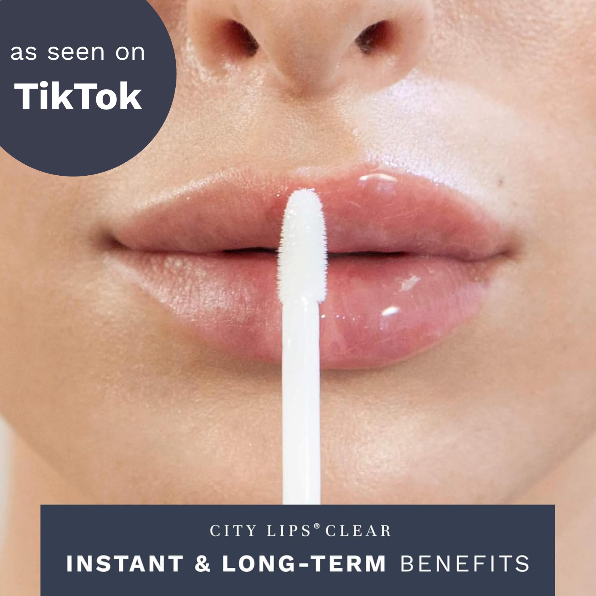 City Beauty City Lips lip before and after showing smoother, visibly fuller lips
