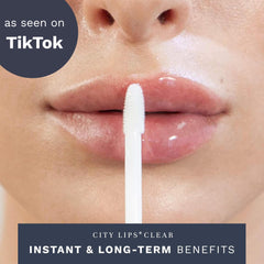 City Beauty City Lips lip before and after showing smoother, visibly fuller lips