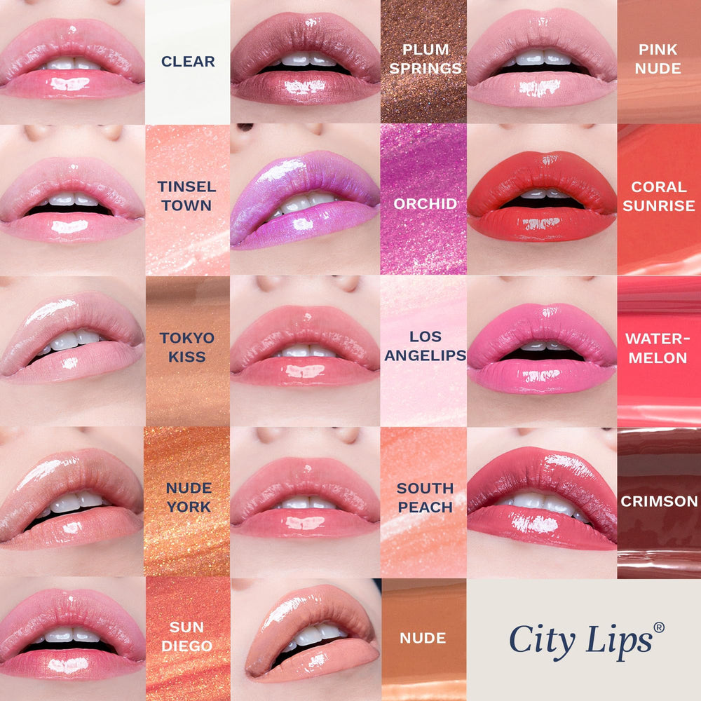 City Beauty City Lips in hand for size comparison showing convenient portable tube