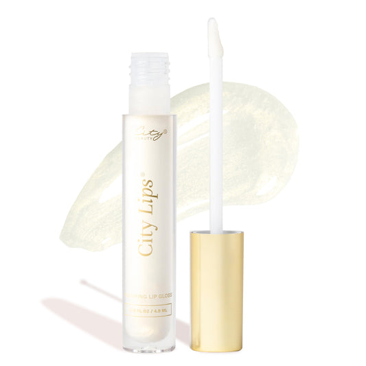 City Beauty City Lips front packaging shows product tube and reflective cap for easy recognition and gift appeal