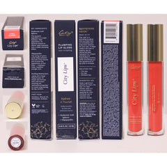 City Beauty gloss styled with nighttime outfit demonstrates how Midnight Sparkle elevates evening makeup looks