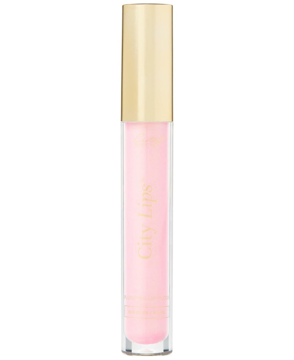 City Beauty Los Angelips gloss tube front view shows shade and glossy finish benefit