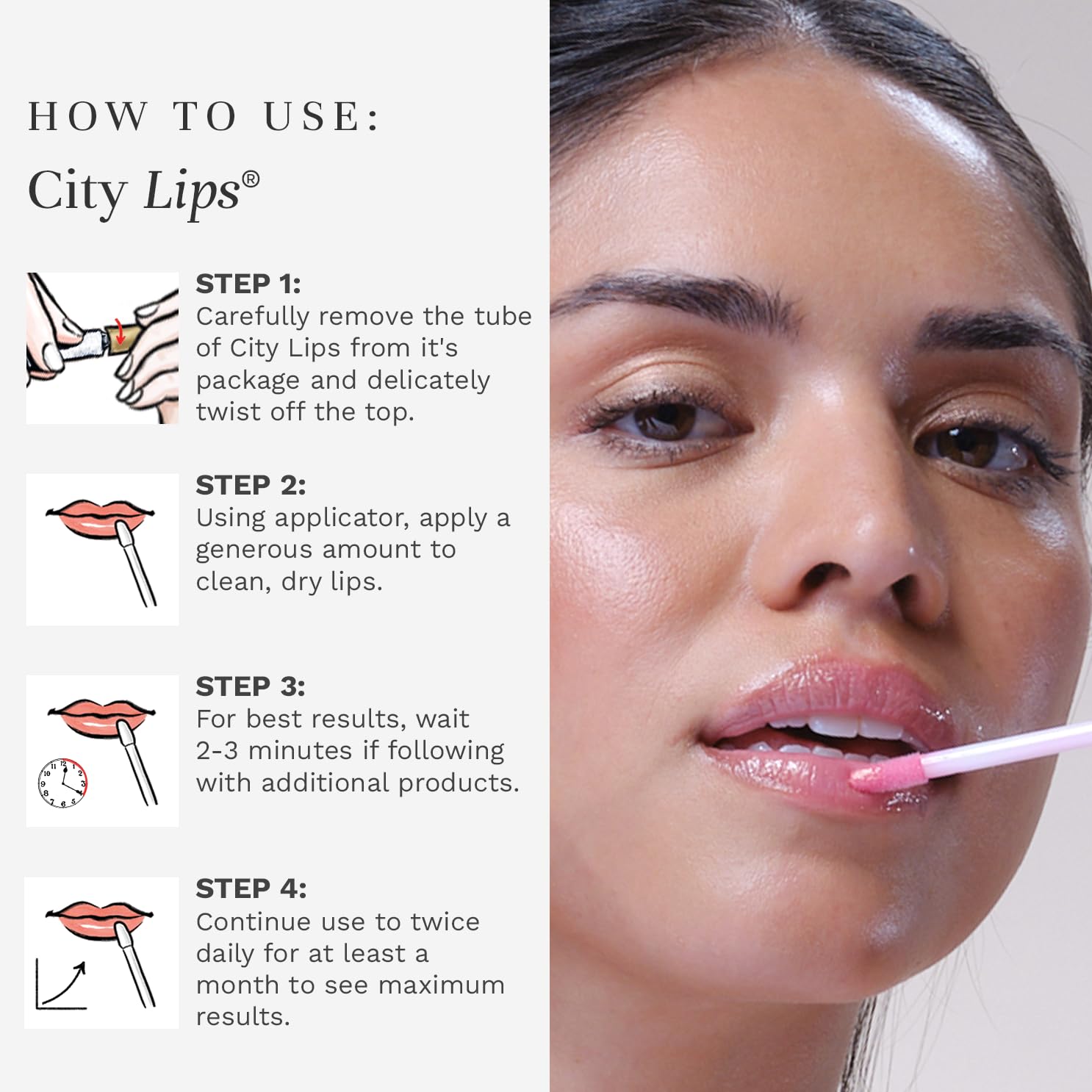 City Beauty City Lips next to a pencil showing portable size and travel-friendly convenience