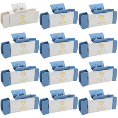 Ciulaiy front packaging showing 12 white and dusty blue bridesmaid clips for easy gifting