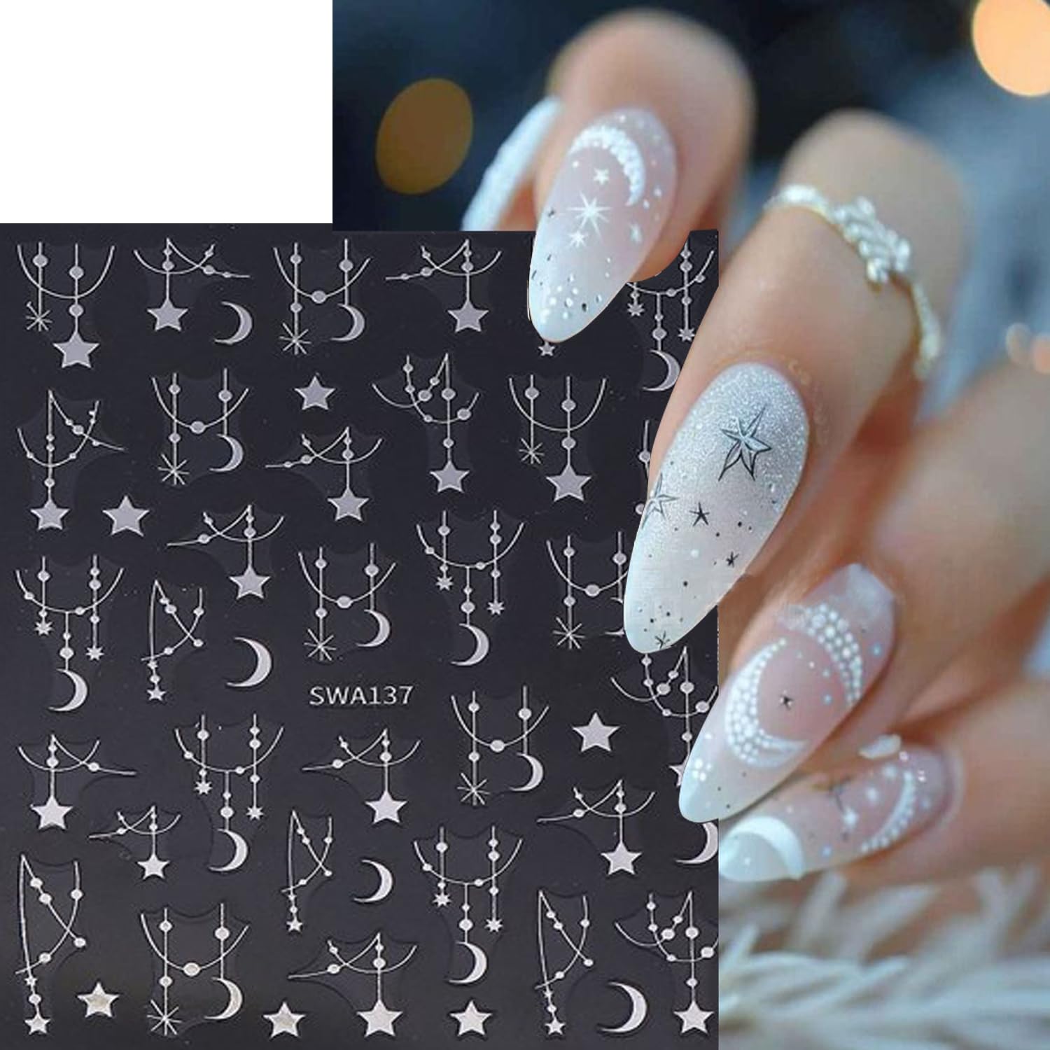 CJDLTS stickers applied on manicured fingers showcasing instant style