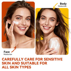 CKOWAJN used on face as moisturizer showing gentle care for sensitive skin
