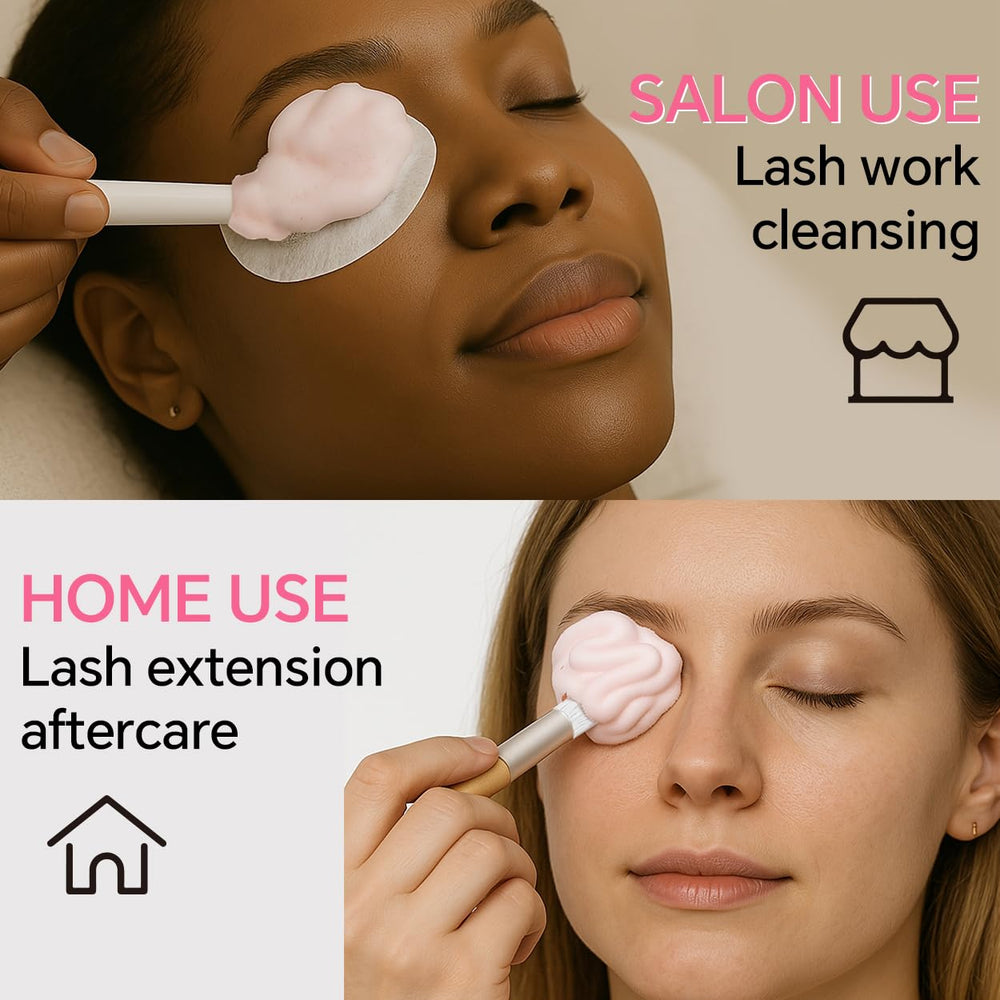CL CAMILLASH pump release being primed onto tissue to prevent eye contact and ensure safety