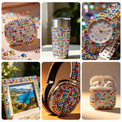 ClaBead-decorated festival shoes and sunglasses conveying creative impact