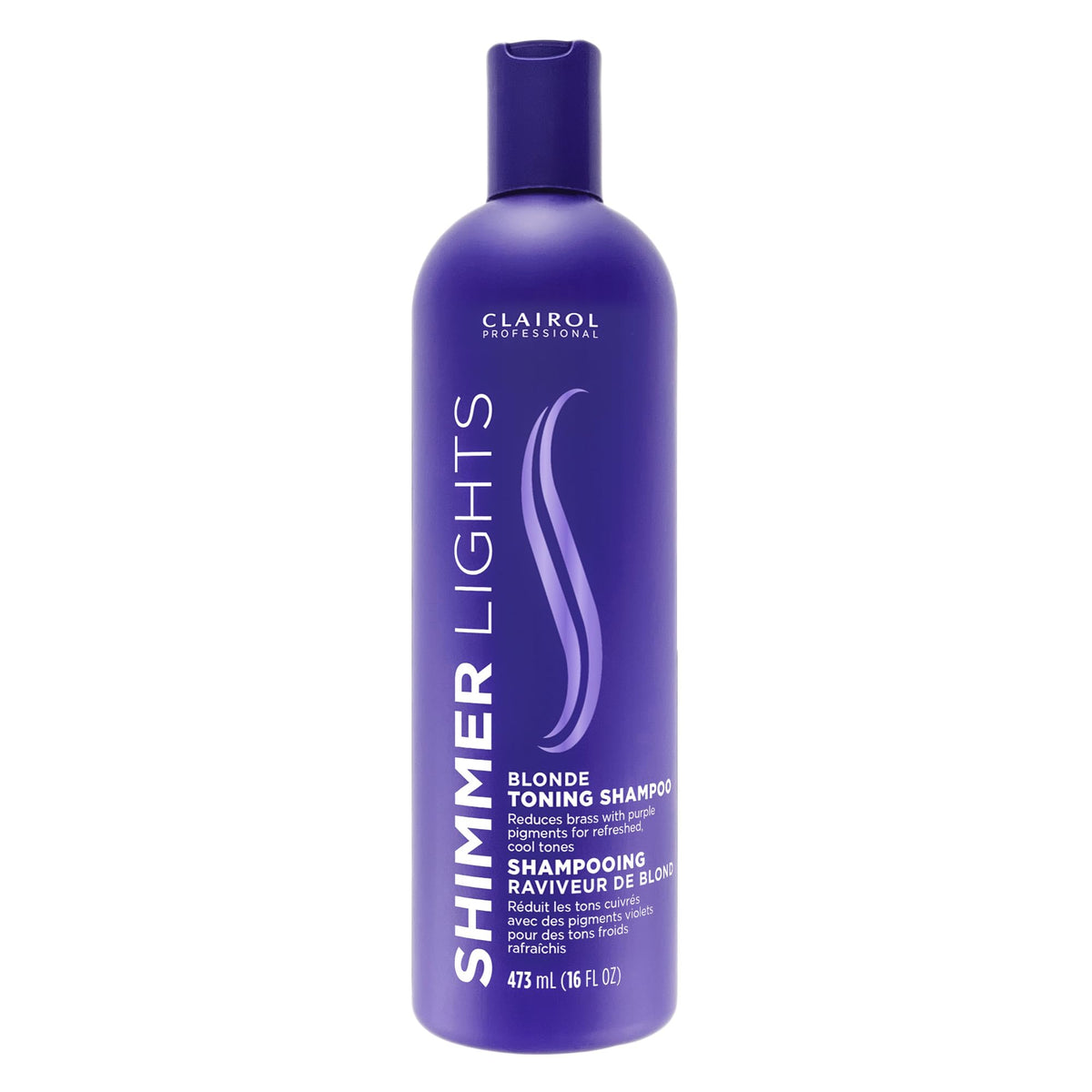Clairol Professional front packaging showing purple shampoo benefits