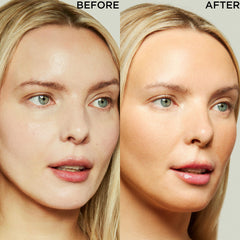 Clarins product blended on hand demonstrating even, streak-free result
