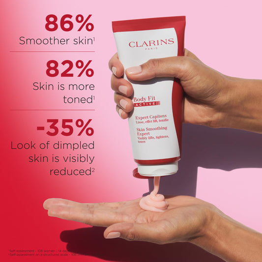 Clarins gel-cream texture close-up showing cooling, lightweight finish