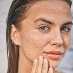 Clarins cleanser on bathroom counter in routine setting promoting simplified skincare