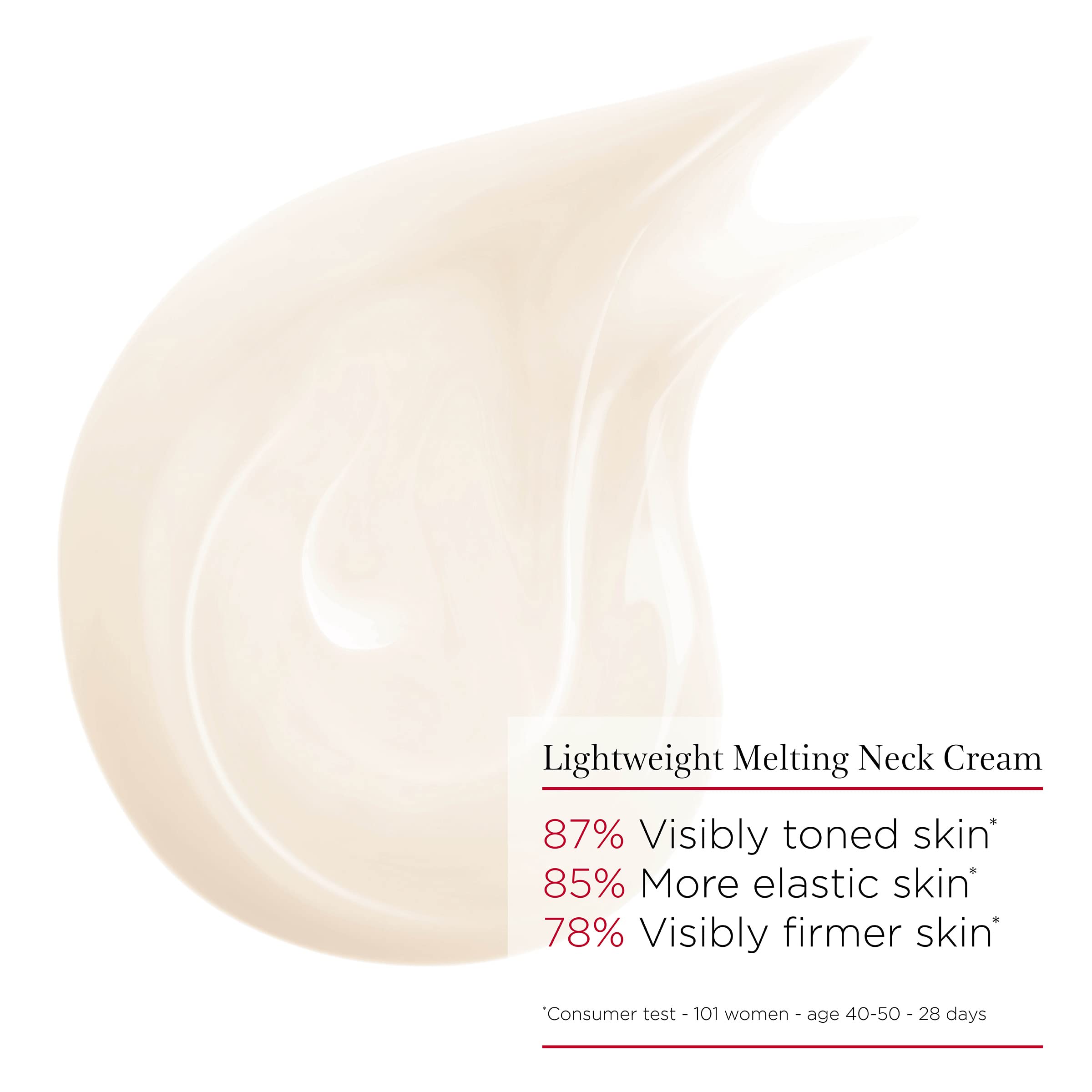 CLARINS applied to model's neck and décolleté for lifted look