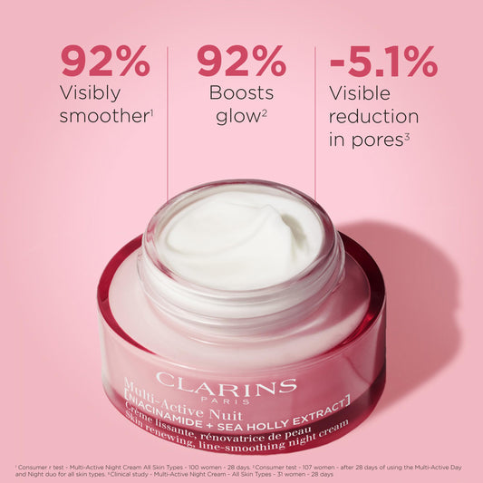 CLARINS creamy texture close-up demonstrating smooth spreadability benefit