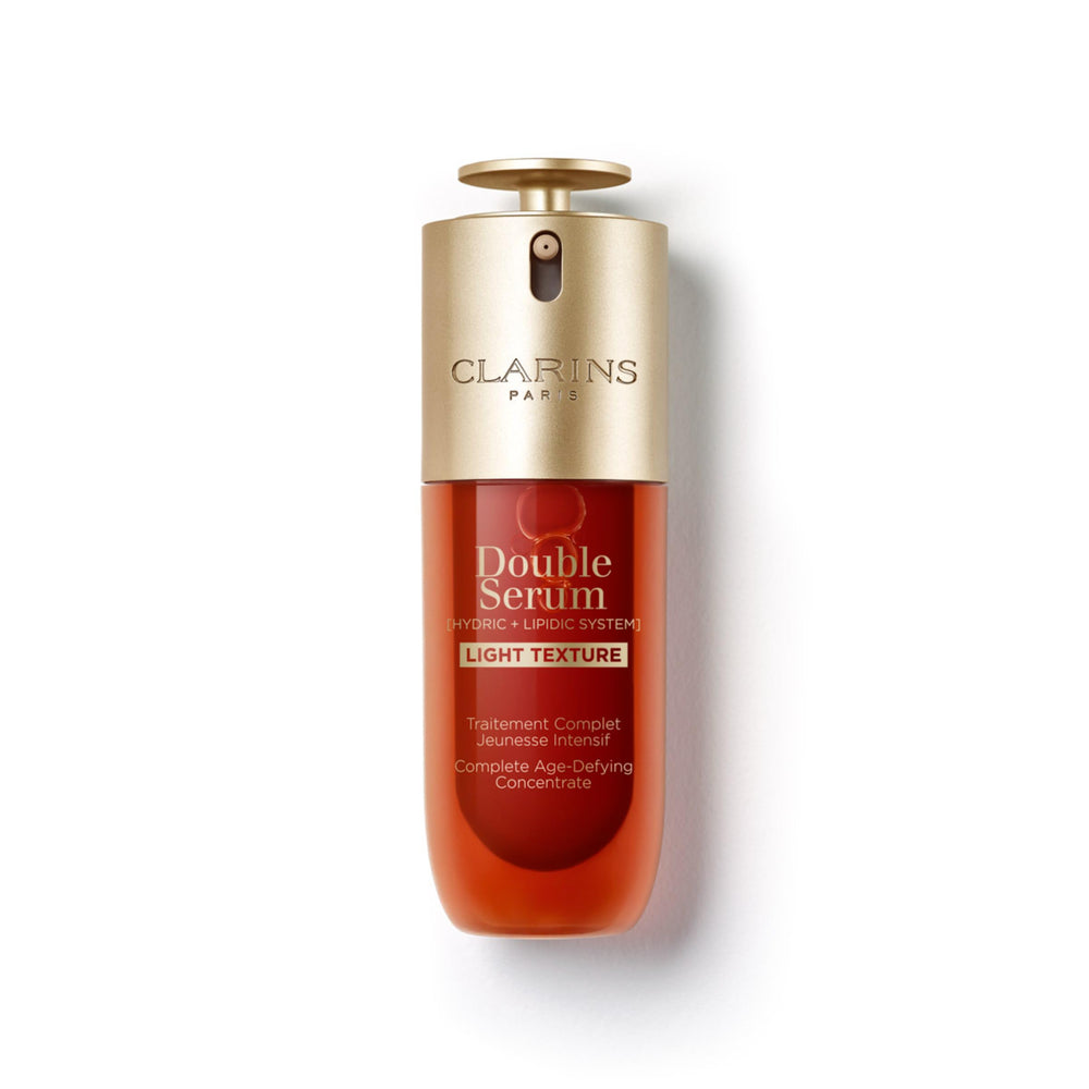 Clarins Double Serum Light Texture front bottle showing sleek design and lightweight benefit