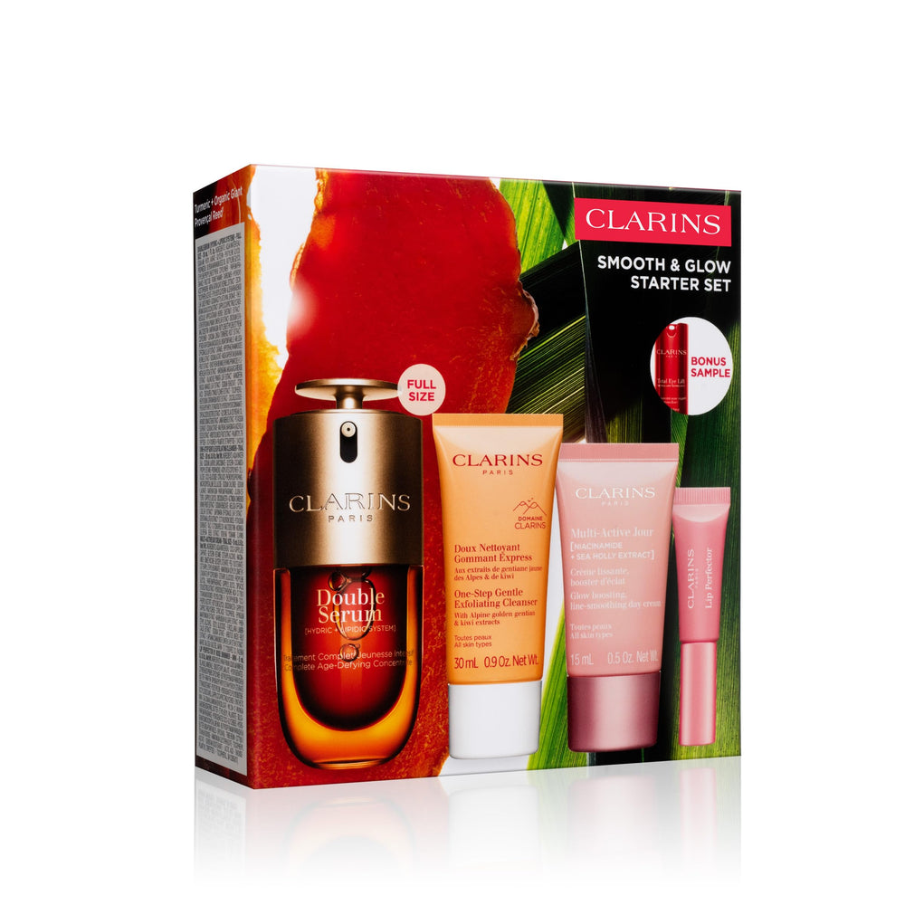Clarins Double Serum texture on pipette close-up to show lightweight finish