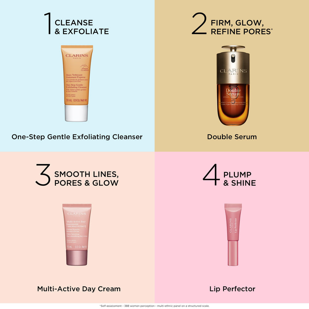 Clarins Total Eye Lift sachet detail emphasizing targeted eye care benefit