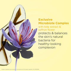 Clarins label close-up showing ingredient list and gentle formula benefit