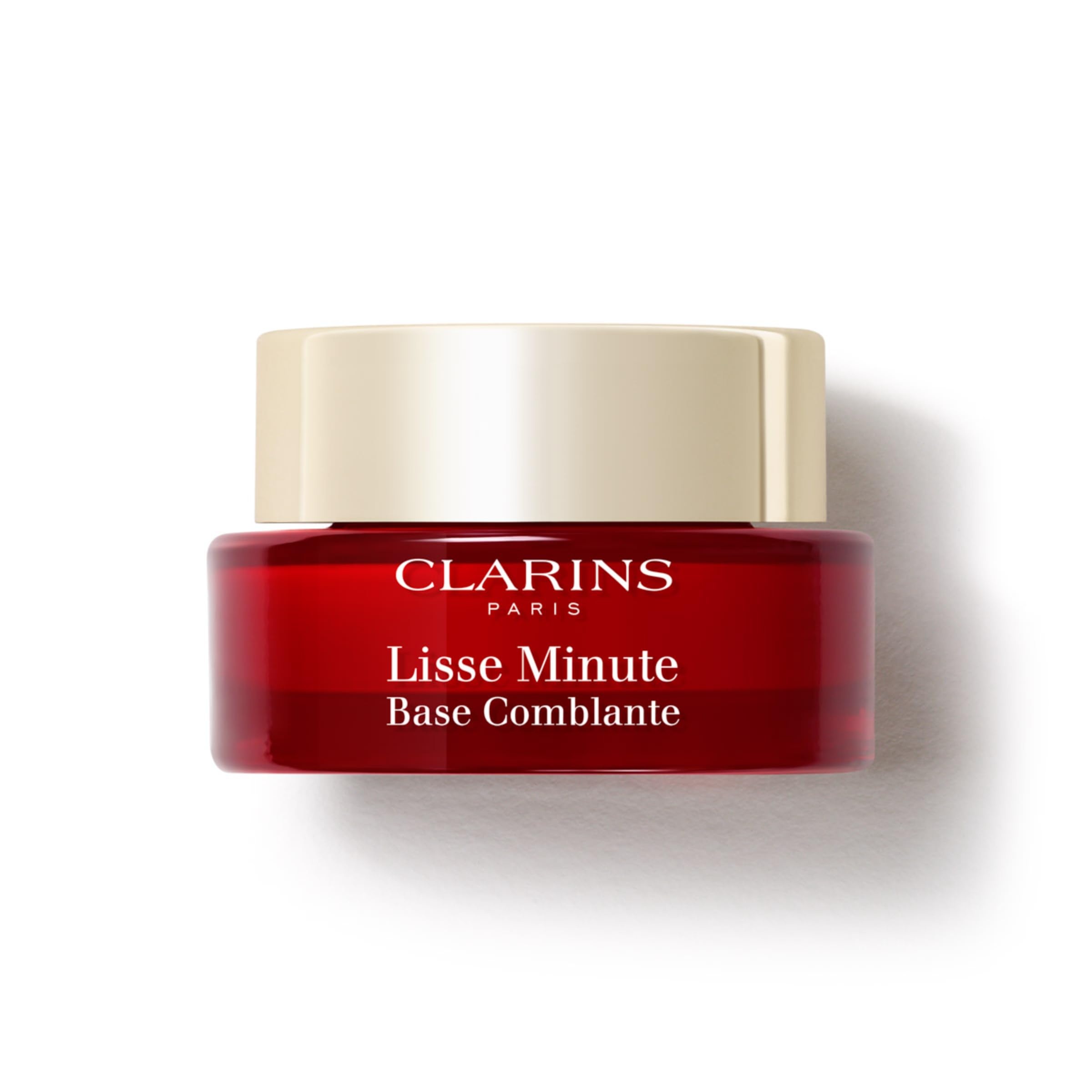 Clarins front packaging showing primer and clean finish benefit