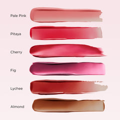Clarins swatch on lips demonstrates sheer color and visible smoothing benefit