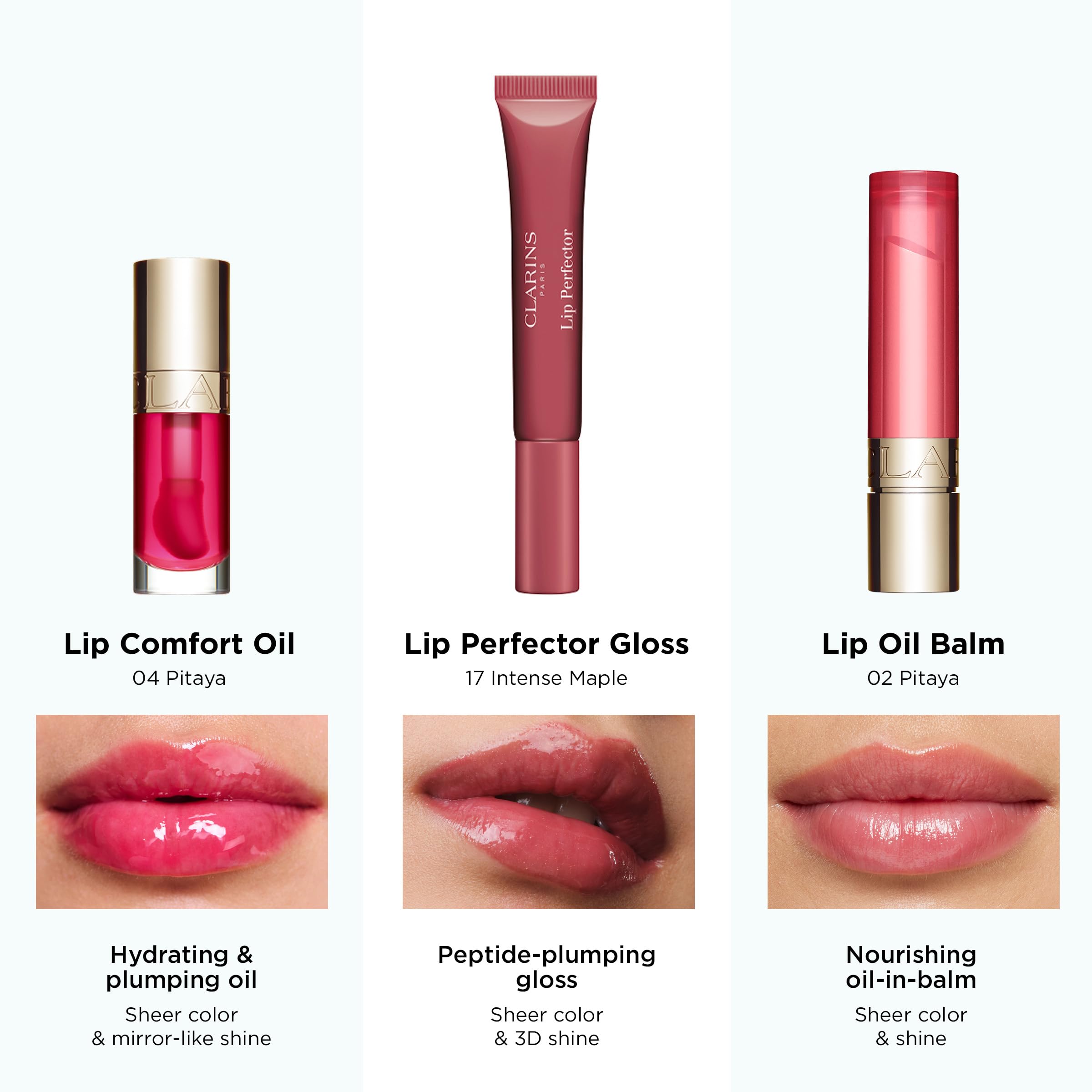 CLARINS open tube with cap removed displaying doe-foot applicator and product depth