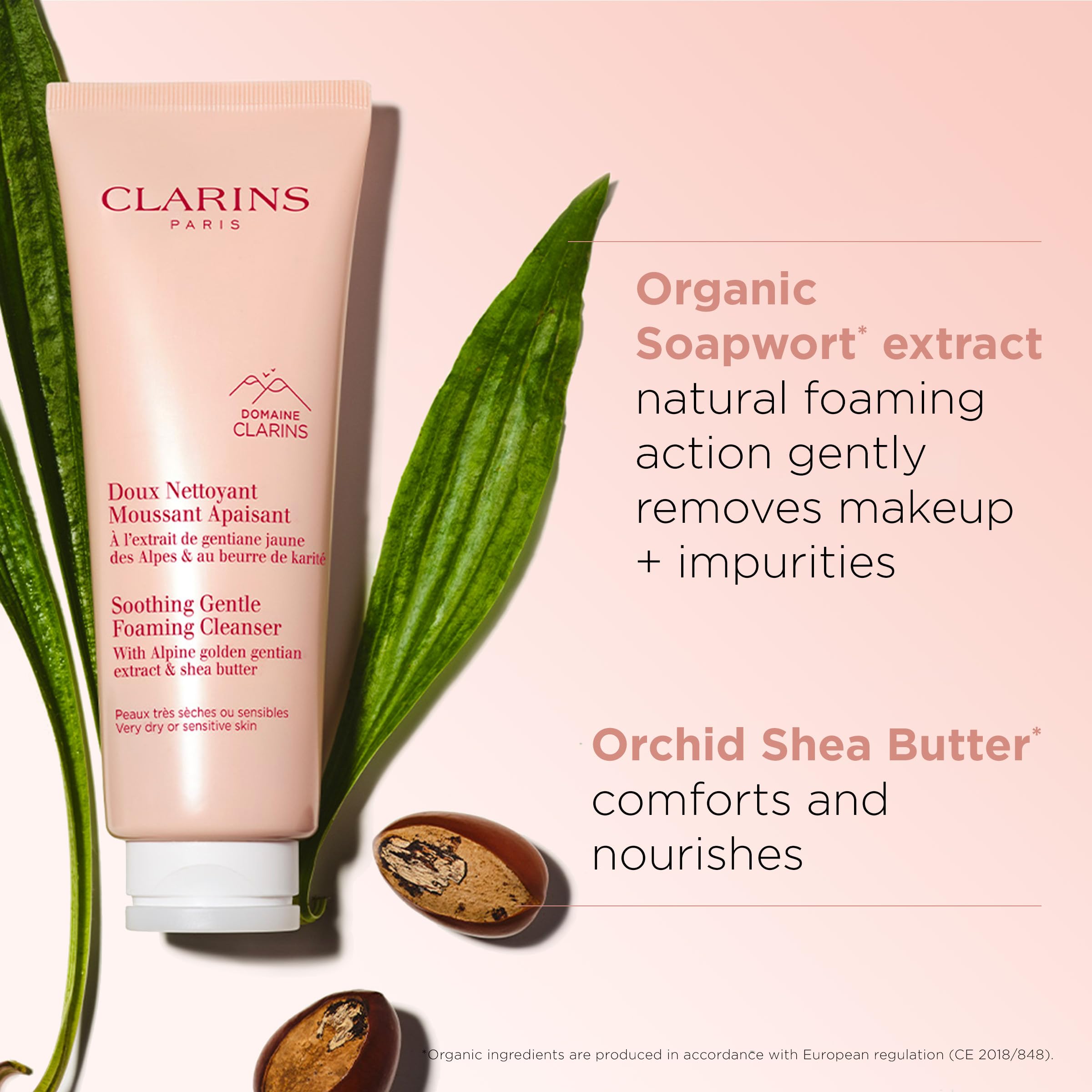 Clarins pump dispensing foam for easy, controlled application