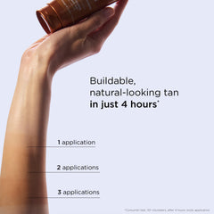 Clarins application on palm illustrating even spread and streak-free benefit
