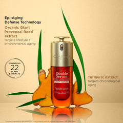 Clarins serum on hand application showing quick absorption and hydrated feel