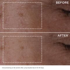 Clarins serum being dispensed from pump to demonstrate easy application