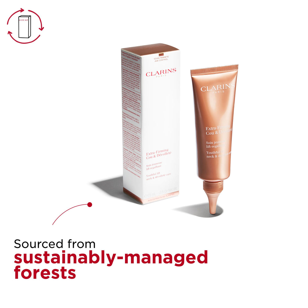 CLARINS 2.5 oz jar in hand showing true size and travel-friendly benefit