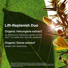 Clarins Organic Harungana plant close-up emphasizing natural anti-aging support