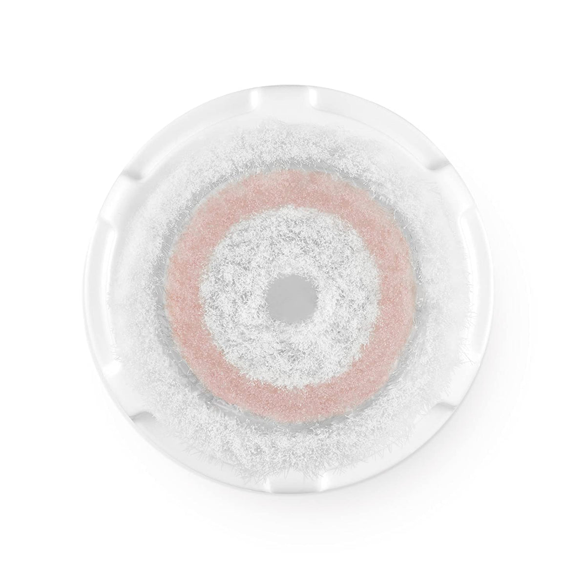 Clarisonic radiance front view showing round brush head and gentle design benefit