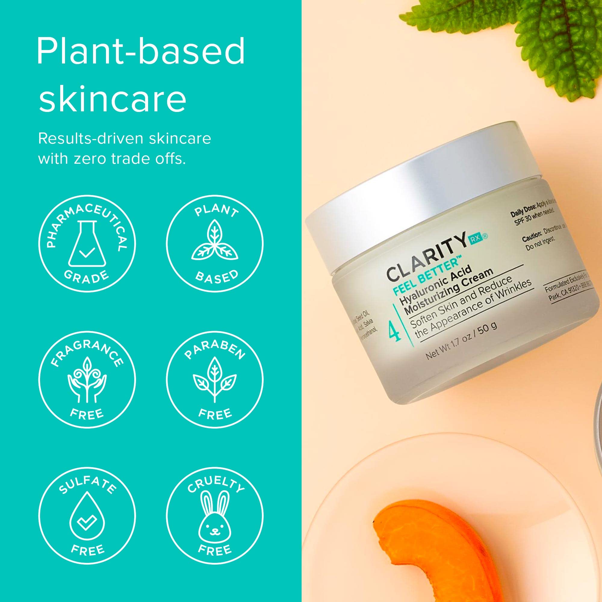 ClarityRx cream being applied to cheek showing smooth spread and quick absorption